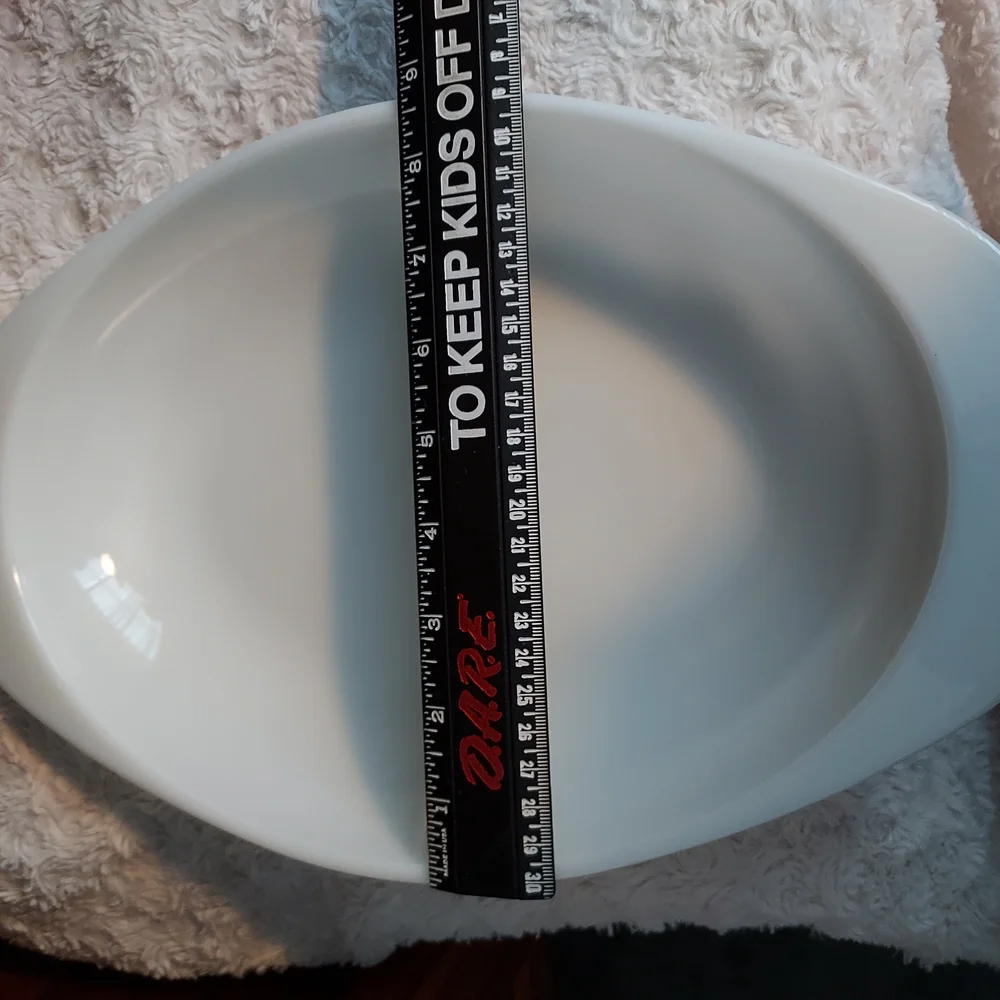 Pyrex White Divided Serveware Dining Essential Milk Glass Serving Dish